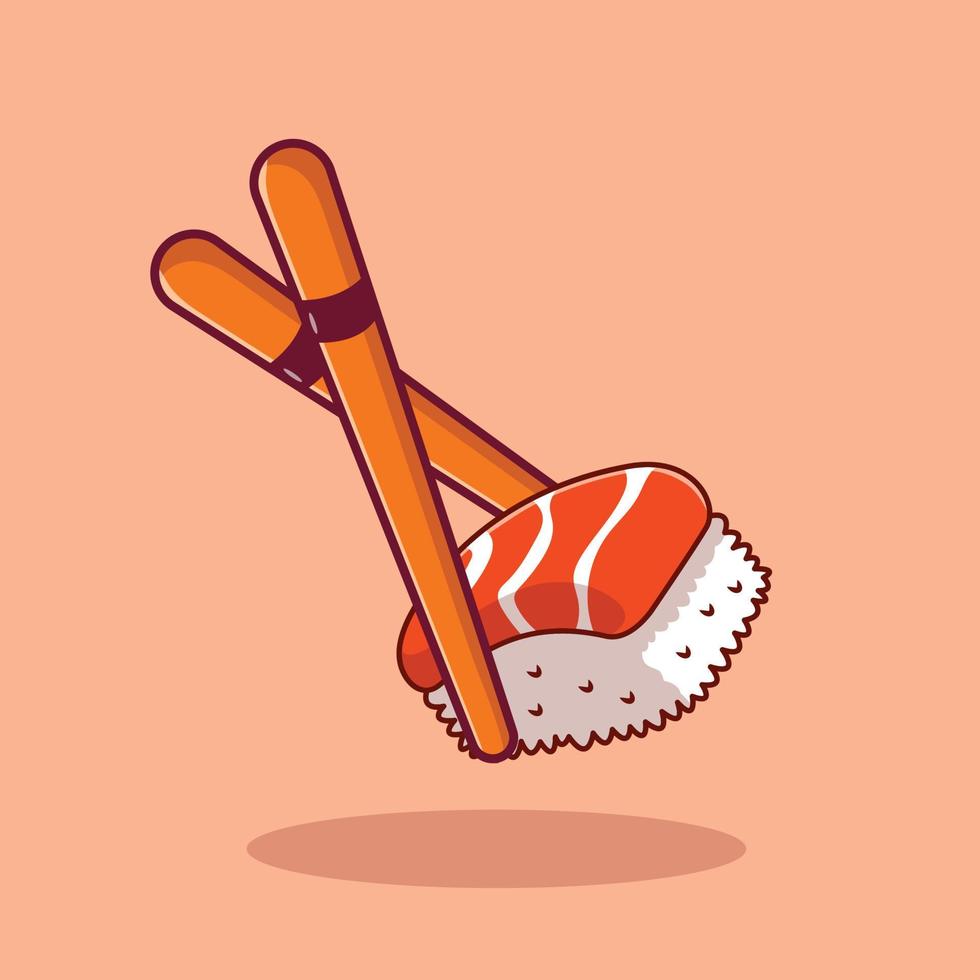 sushi cartoon illustration vector