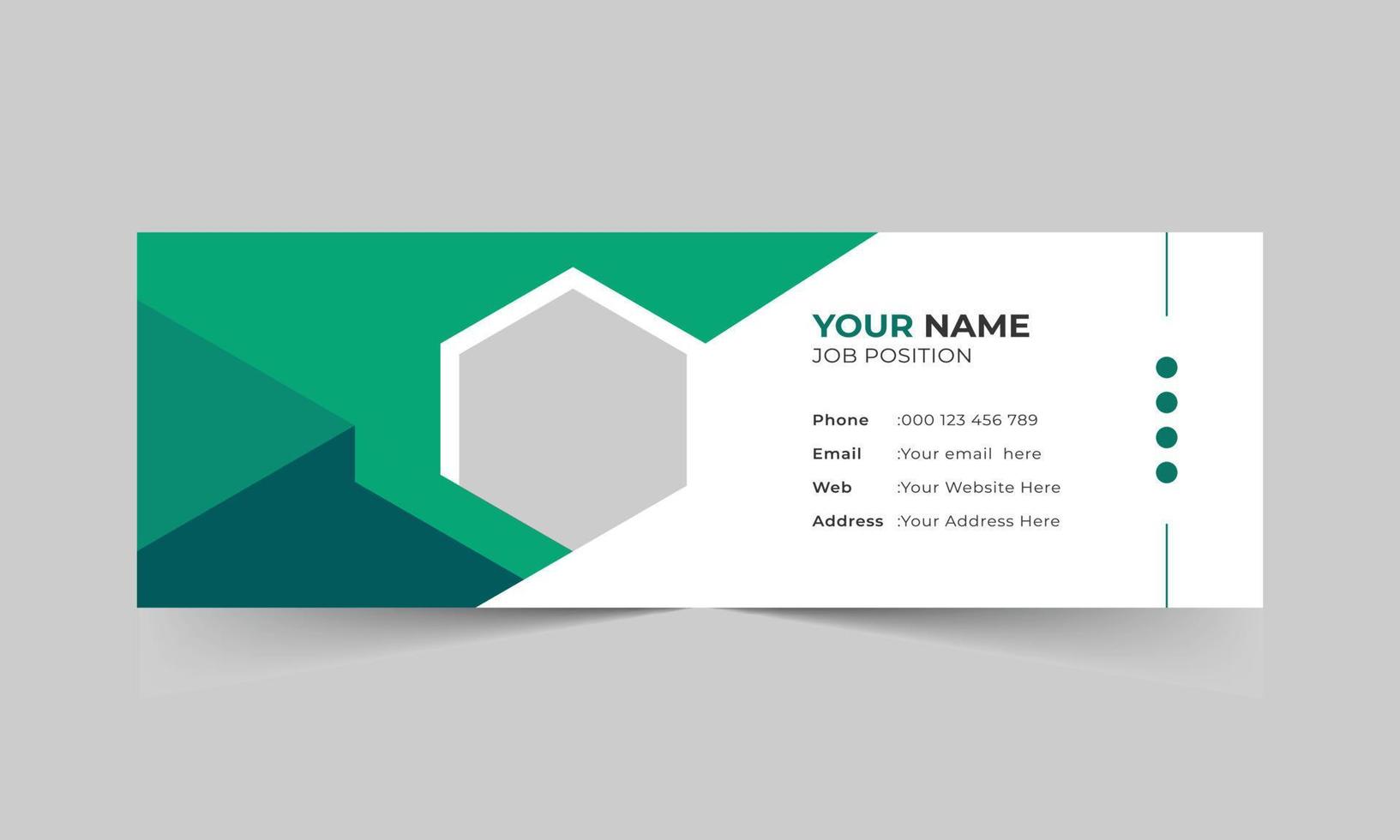 Standard And professional Email signature template vector