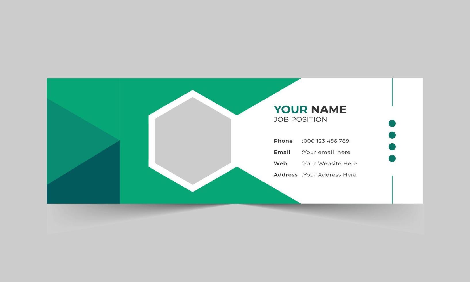 Standard And professional Email signature template vector