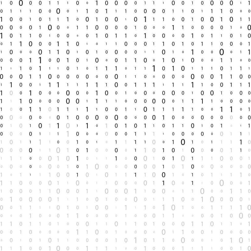 matriz. fondo binario. efecto matriz con números que caen. flujo de datos digitales. código binario. vector