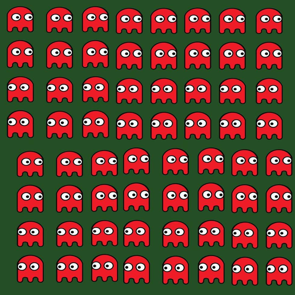 fondo de pacman con patrones verdes en él vector