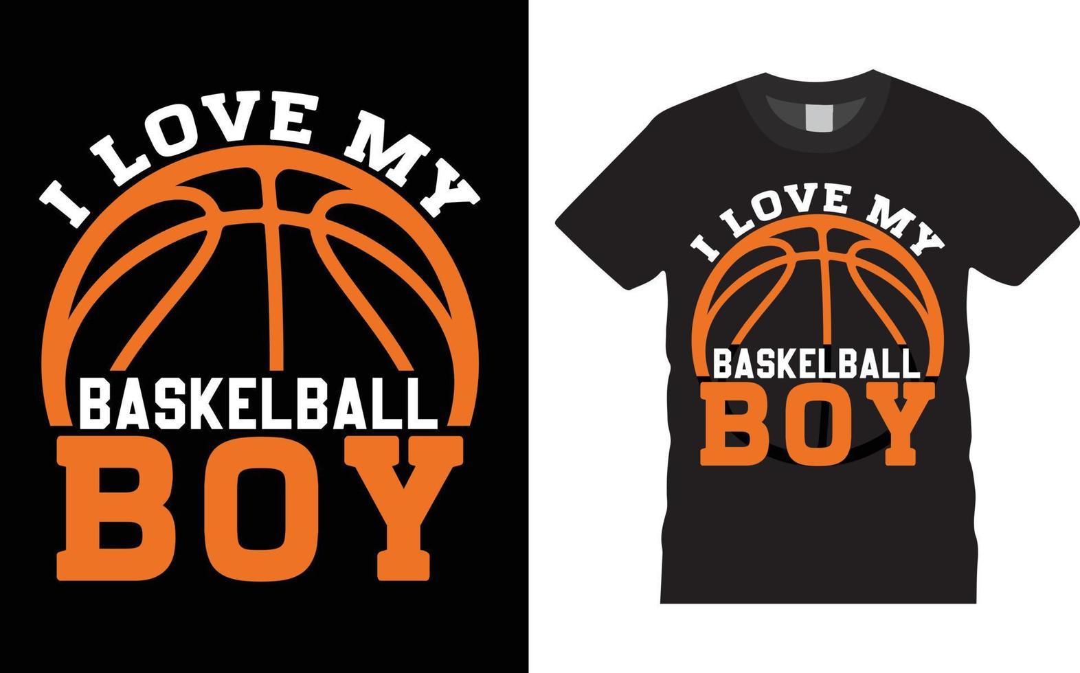 Basketball Typography T shirt Design Vector I love my