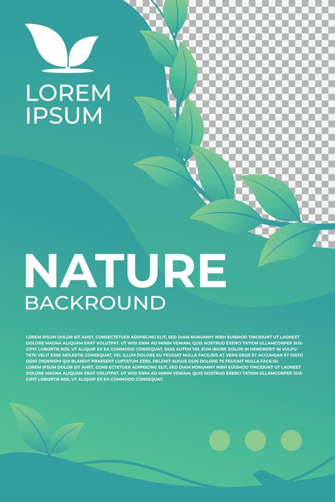 nature brochure background template vector