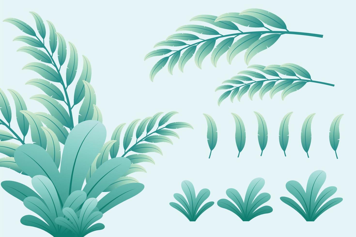 leaf design element with flat design view vector