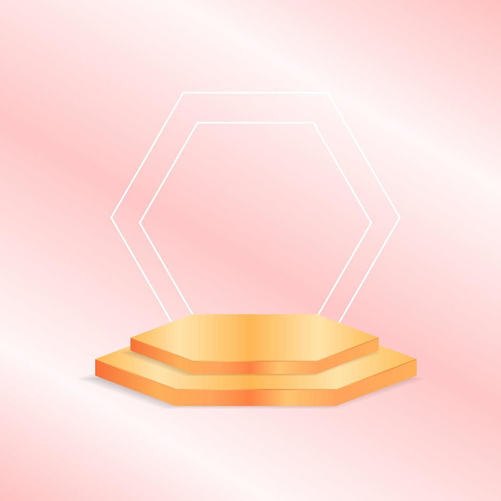 orange podium with arch vector