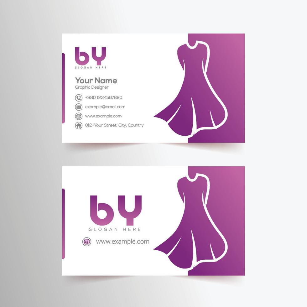 Female dress concept boutique business card concept vector