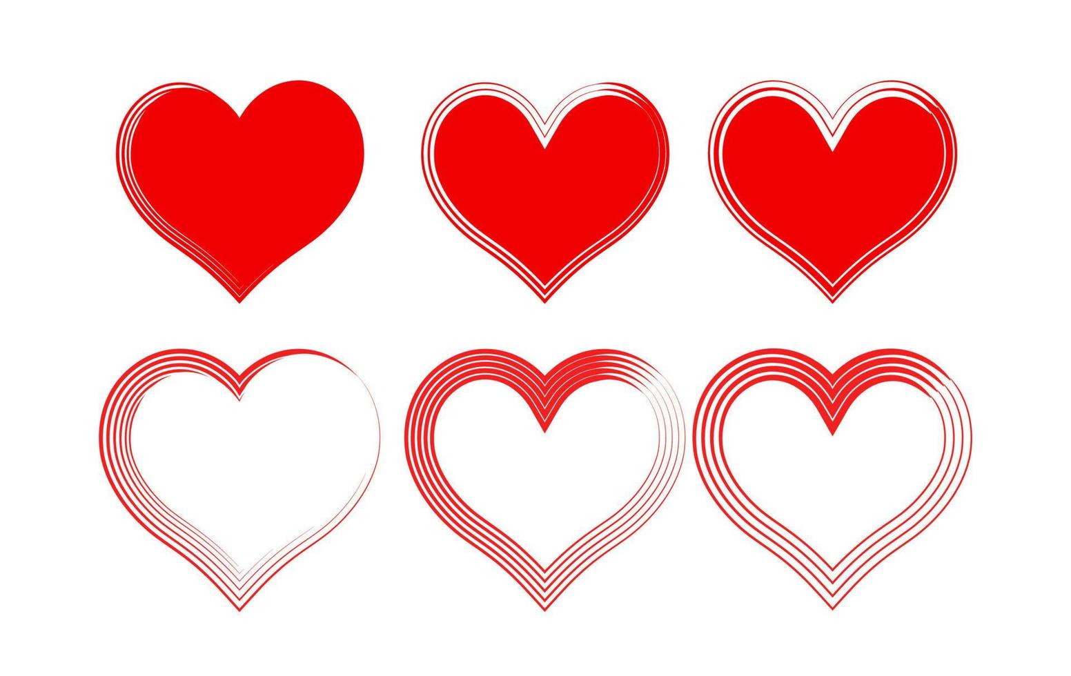 Line Heart Shape Vector