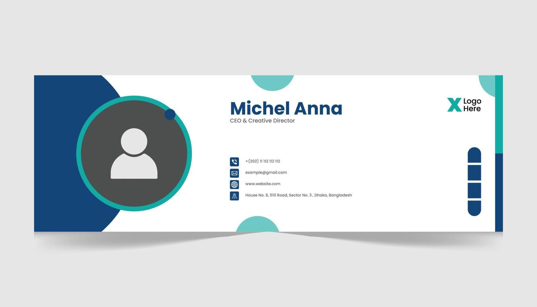 Email Signature and corporate identity banner design template vector