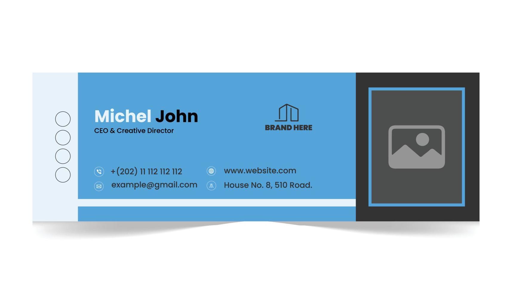 Email Signature and corporate identity banner design template vector