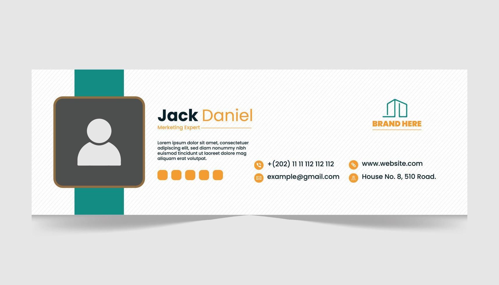 Email Signature and corporate identity banner design template vector