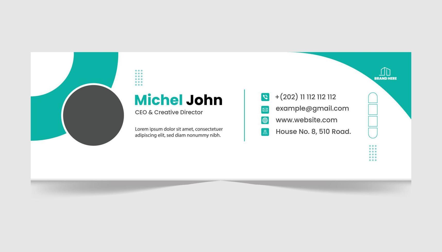 Email Signature and corporate identity banner design template vector