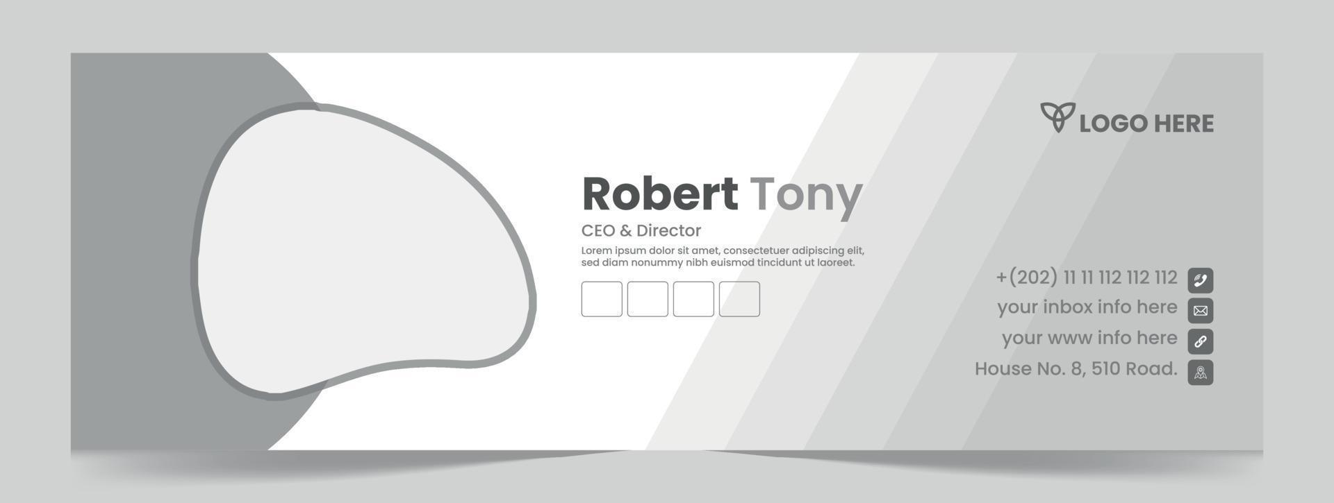 Email Signature and corporate identity banner design template vector