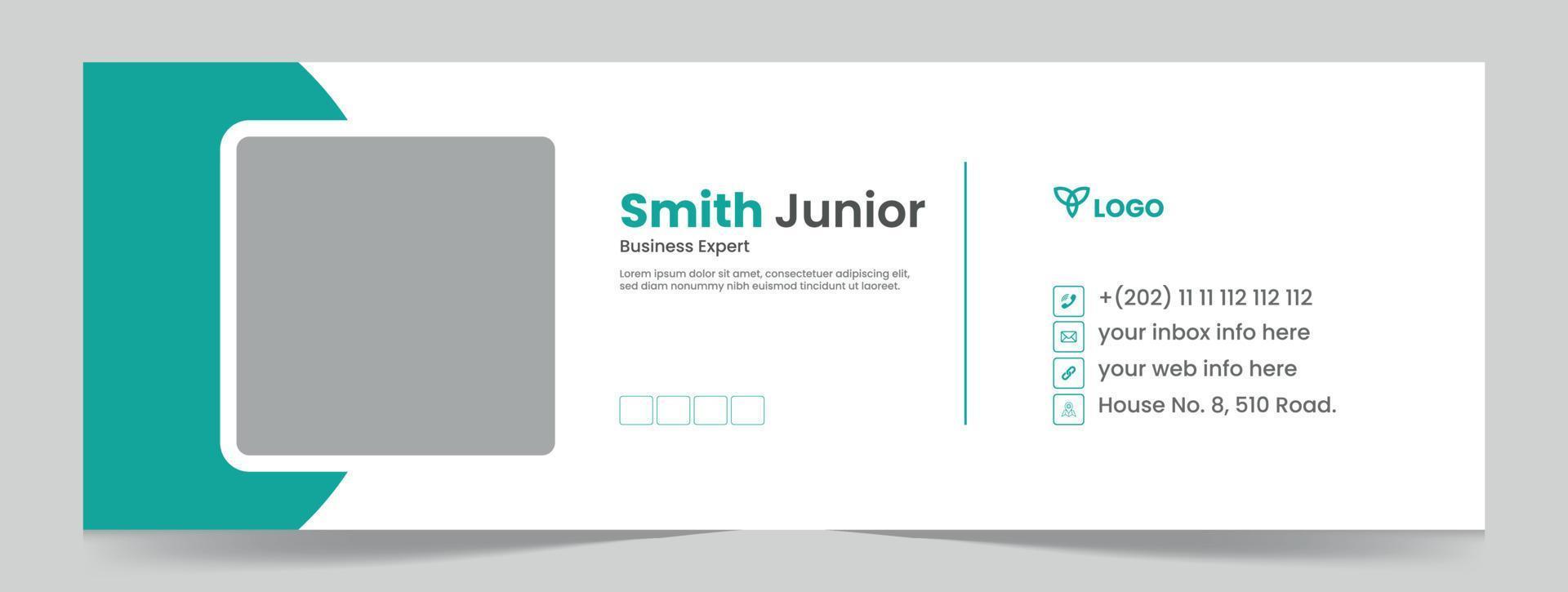 Email Signature and corporate identity banner design template vector