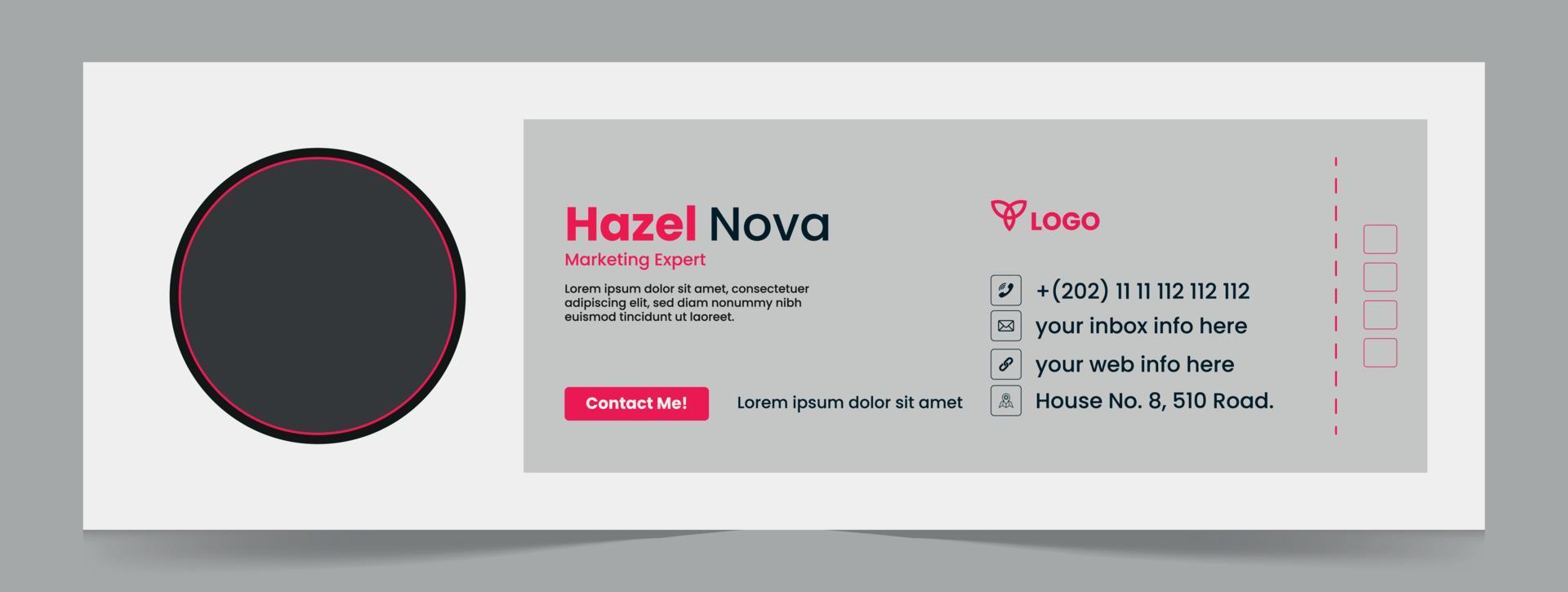 Email Signature and corporate identity banner design template vector