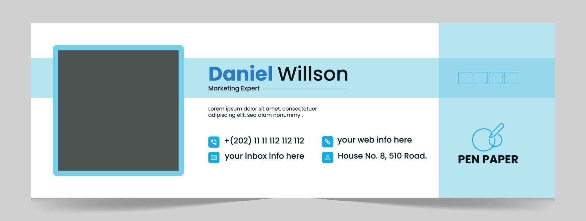 Email Signature and corporate identity banner design template vector