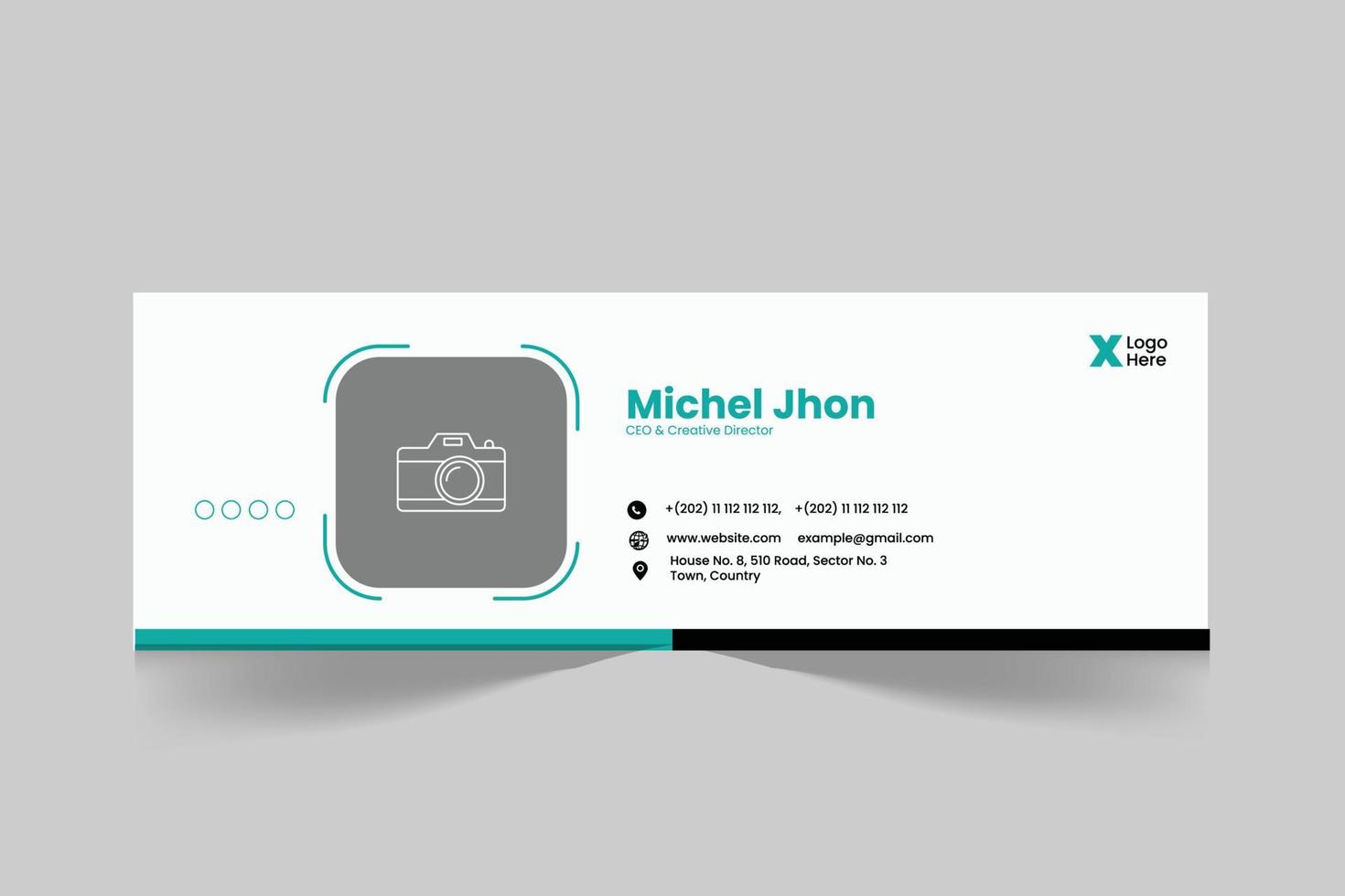 Email Signature and corporate identity banner design template vector