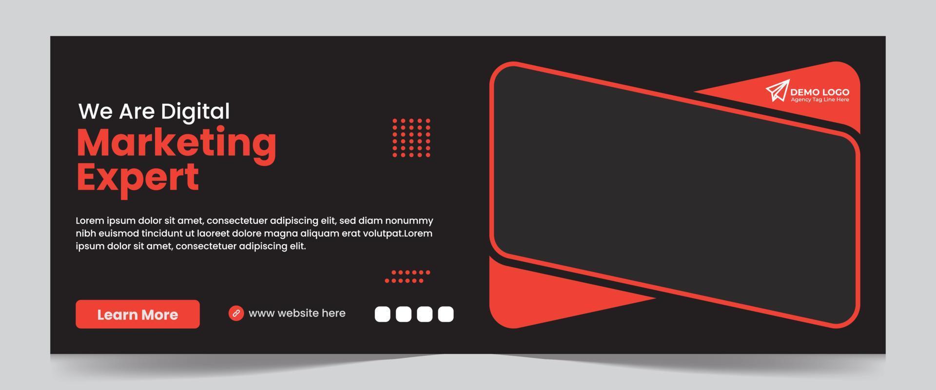 Digital Marketing banner and cover design vector