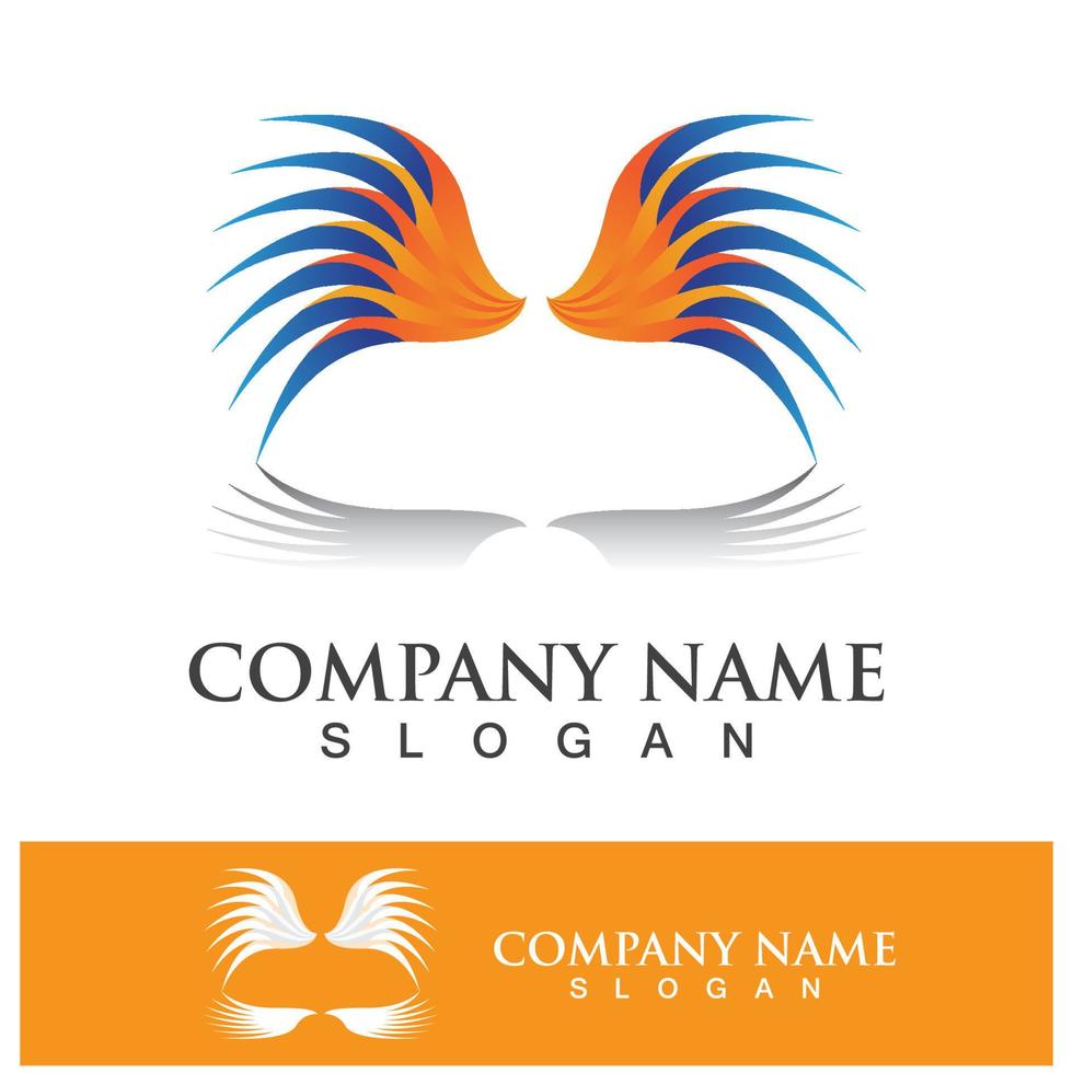 Wing icon logo design illustration vector