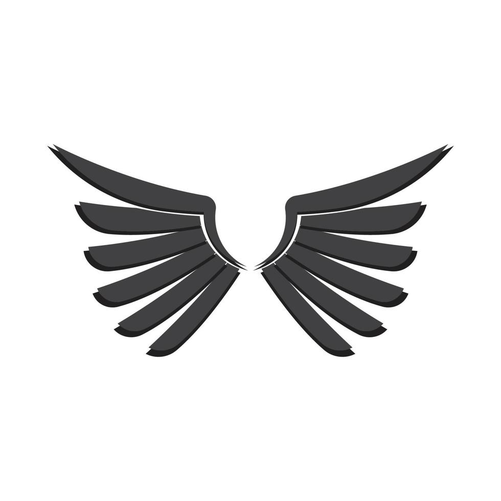 ilustración de diseño de logotipo de icono de ala vector