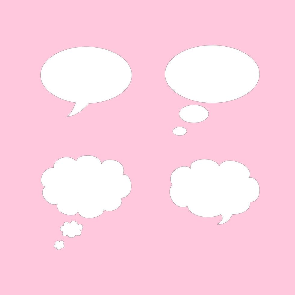 Speech Bubble Templates Hand drawn Shapes. Eps10 Vector