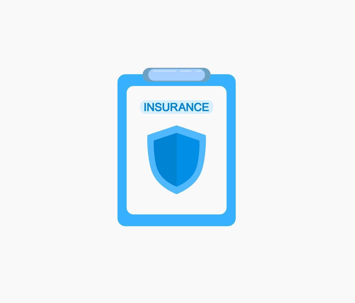 insurance policy contract doc icon vector
