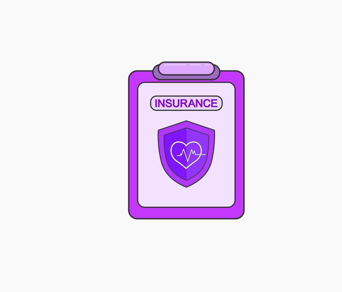 insurance policy contract find icon design vector