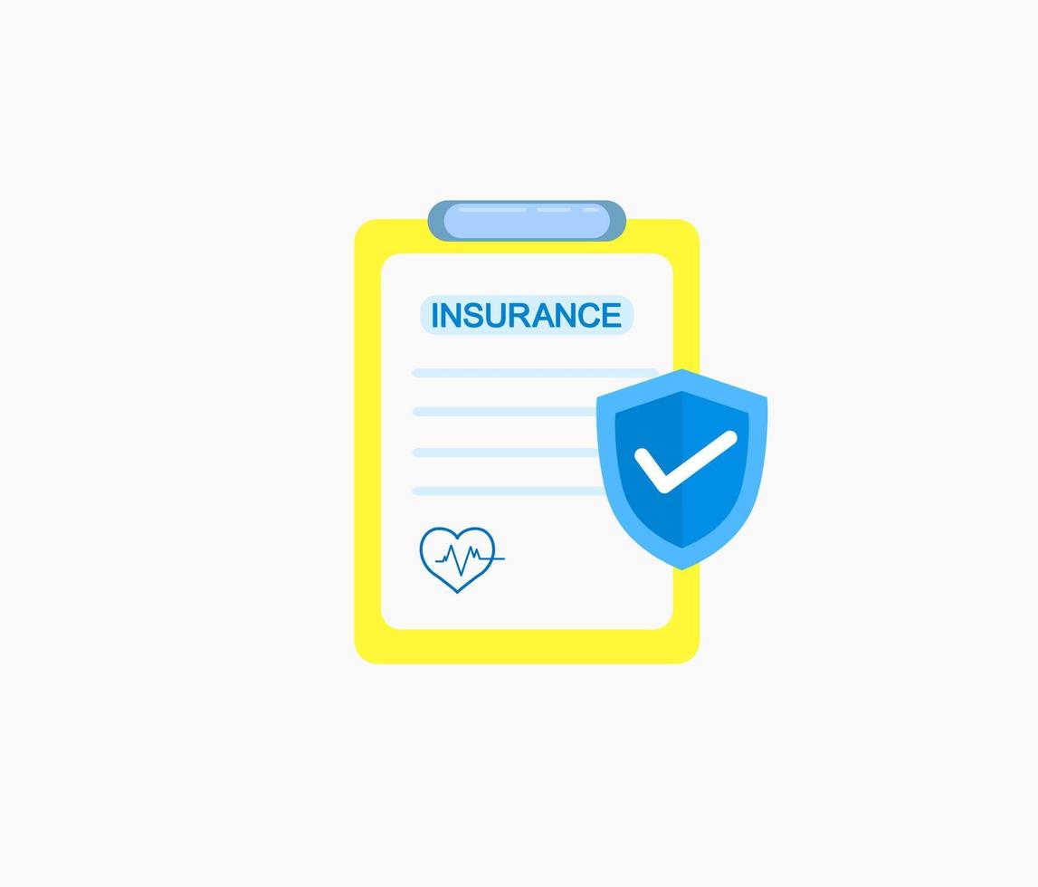 insurance policy contract document vector