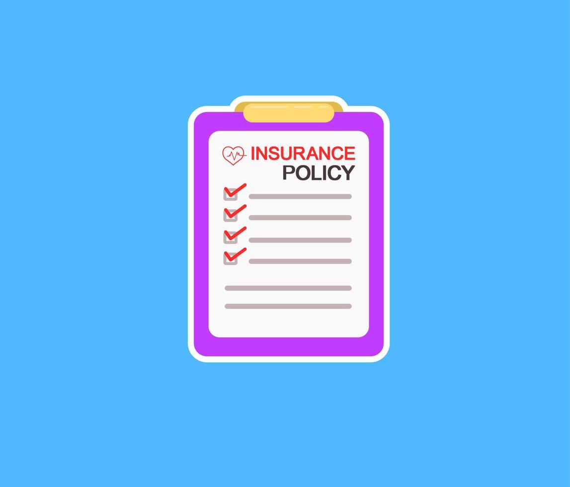 insurance policy page design concept vector