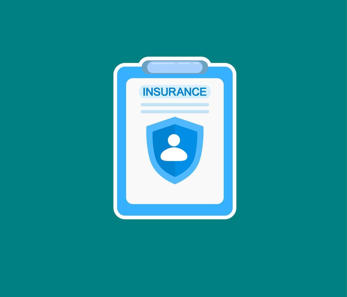 insurance policy page sticker isolated vector