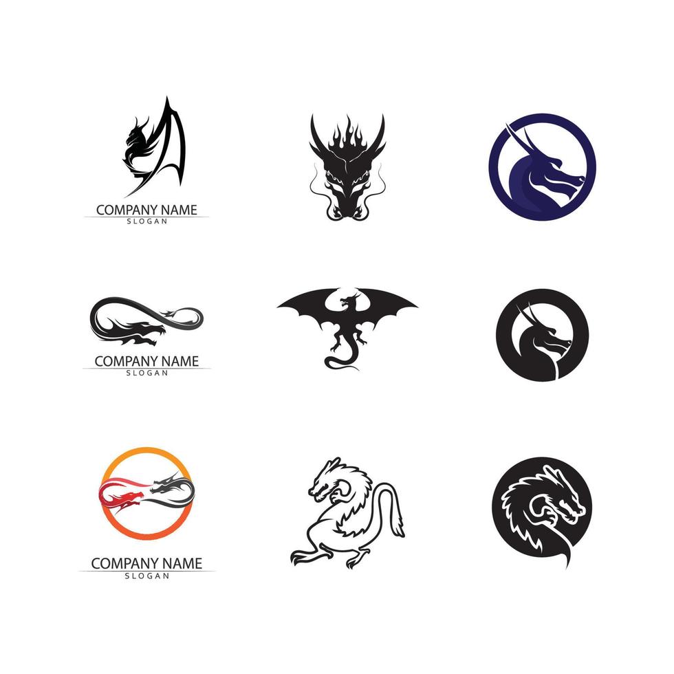 Dragon vector icon illustration