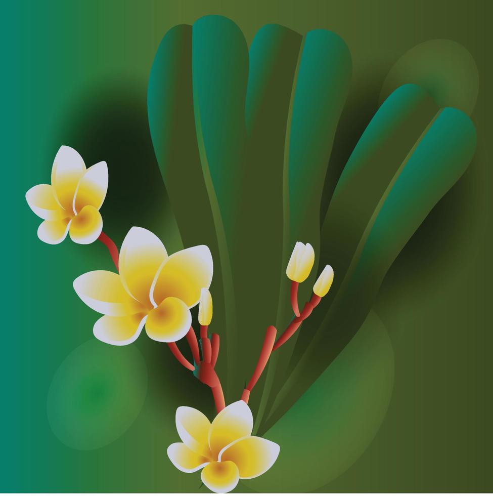 Abstract art botanical background vector. Luxury wallpaper design with leaf, flower, and tree packaging and prints. vector