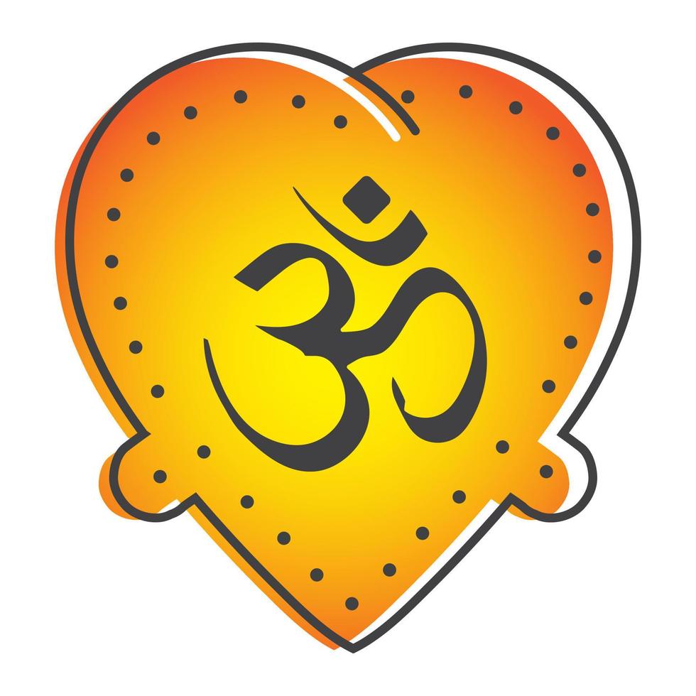 sign or symbol a aum or om hinduism flat vector for apps or websites