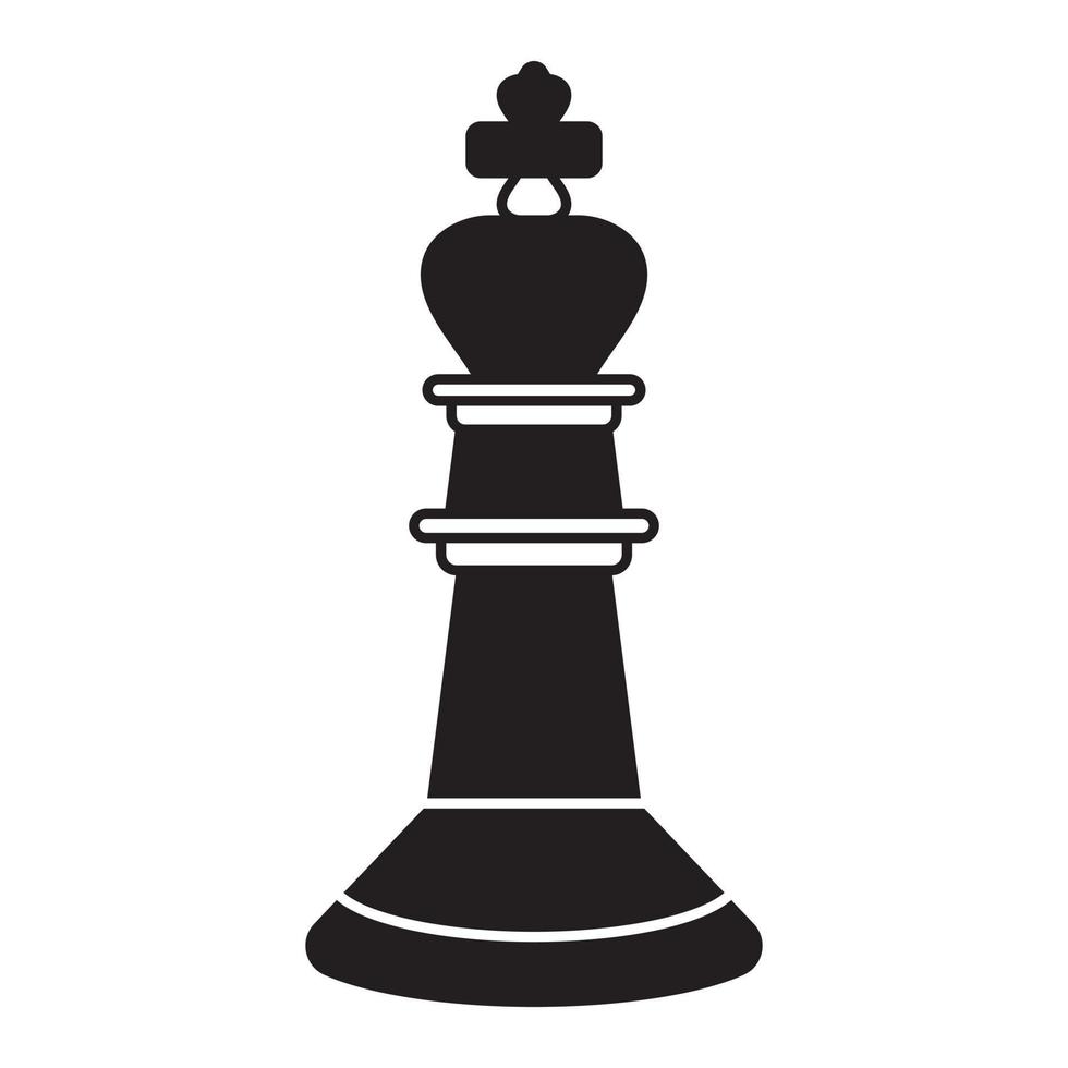 King chess piece flat vector icon for apps or websites