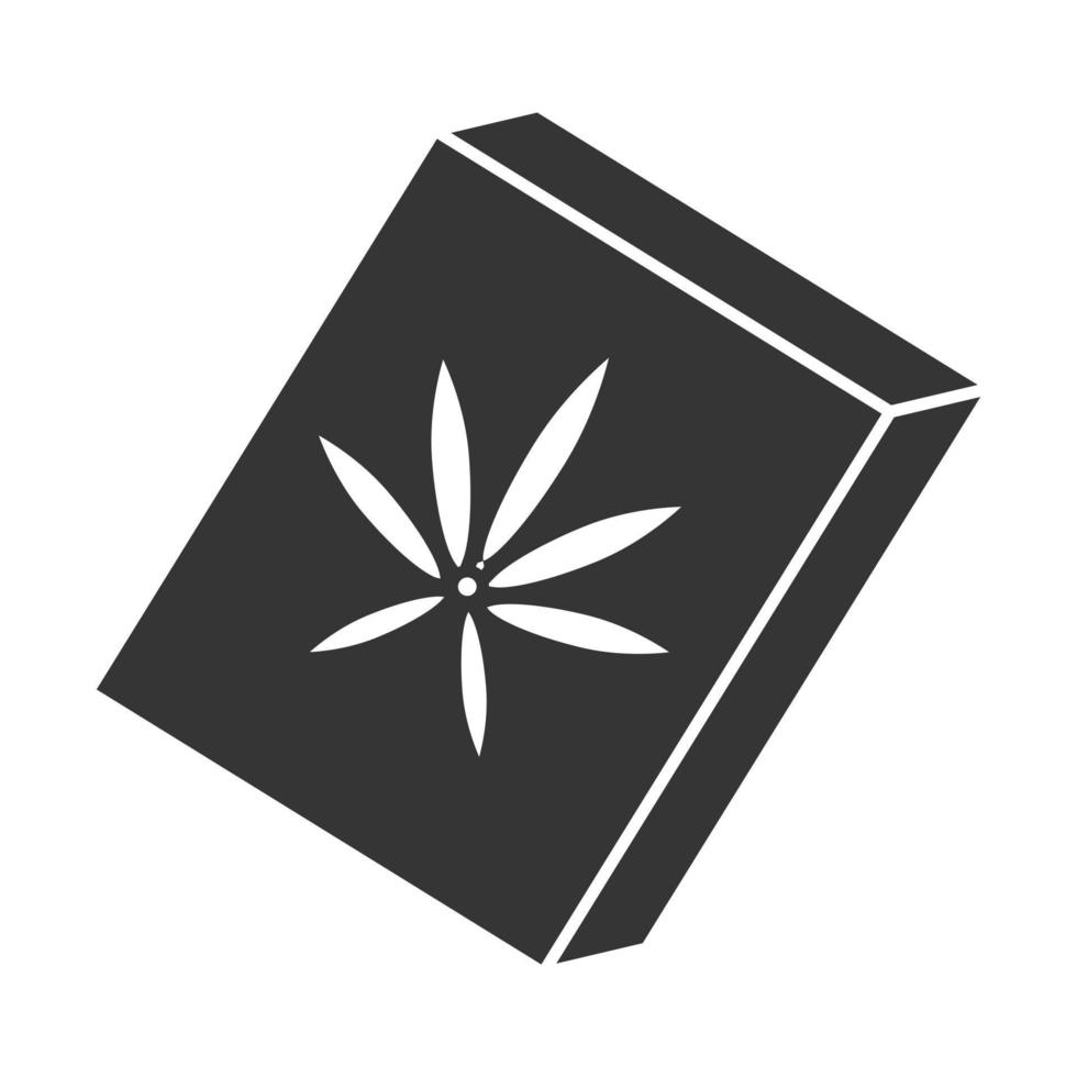 Solid hashish or resin cannabis flat vector icon for apps or website