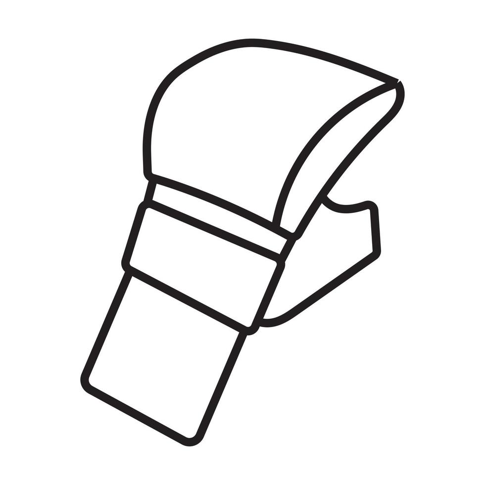 Mixed martial arts glove or UFC gloves line art icon for apps or website vector