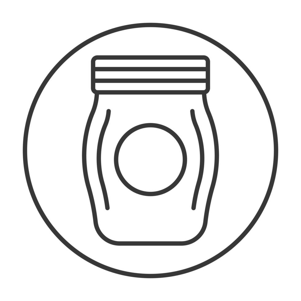 Rounded a mason bottle or Mason glass jar line art icon for apps and websites vector