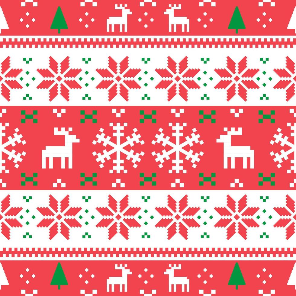 Christmas Ugly Sweater Seamless Pattern vector