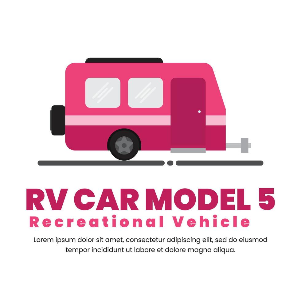 Recreational vehicle rv model 5 vector