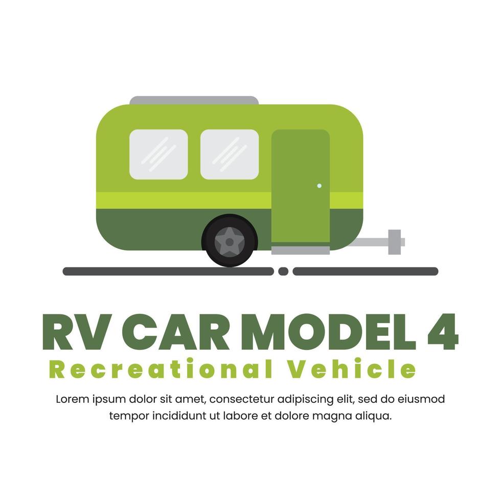 vehículo recreativo rv modelo 4 vector