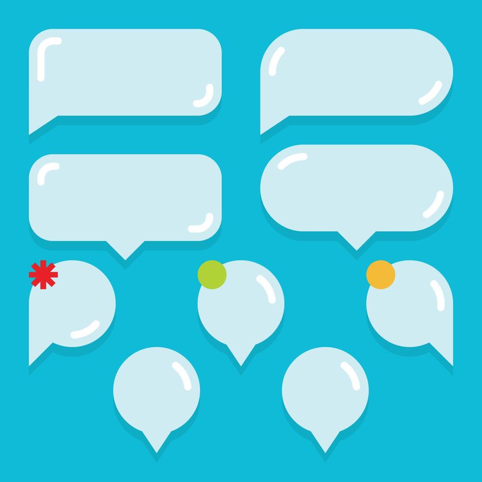 Set of speech bubble pack design vector