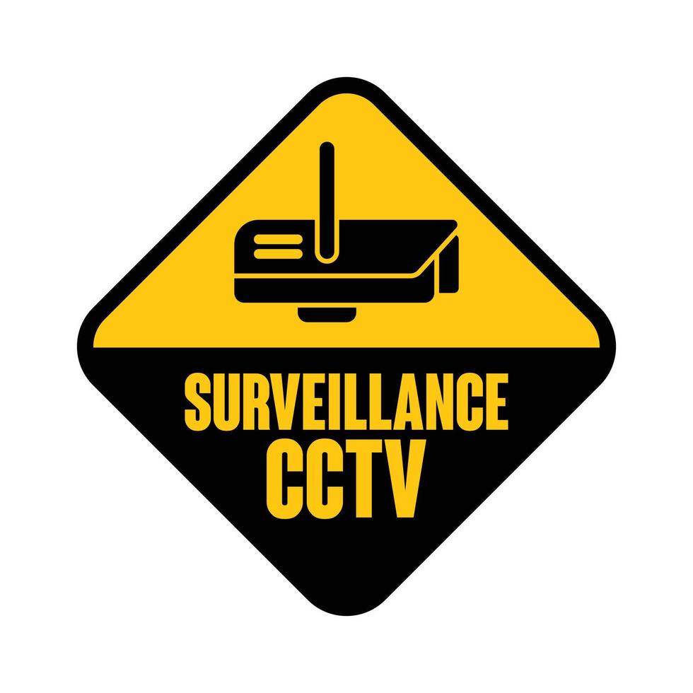 colección moderna de letreros de cctv con diseño plano vector