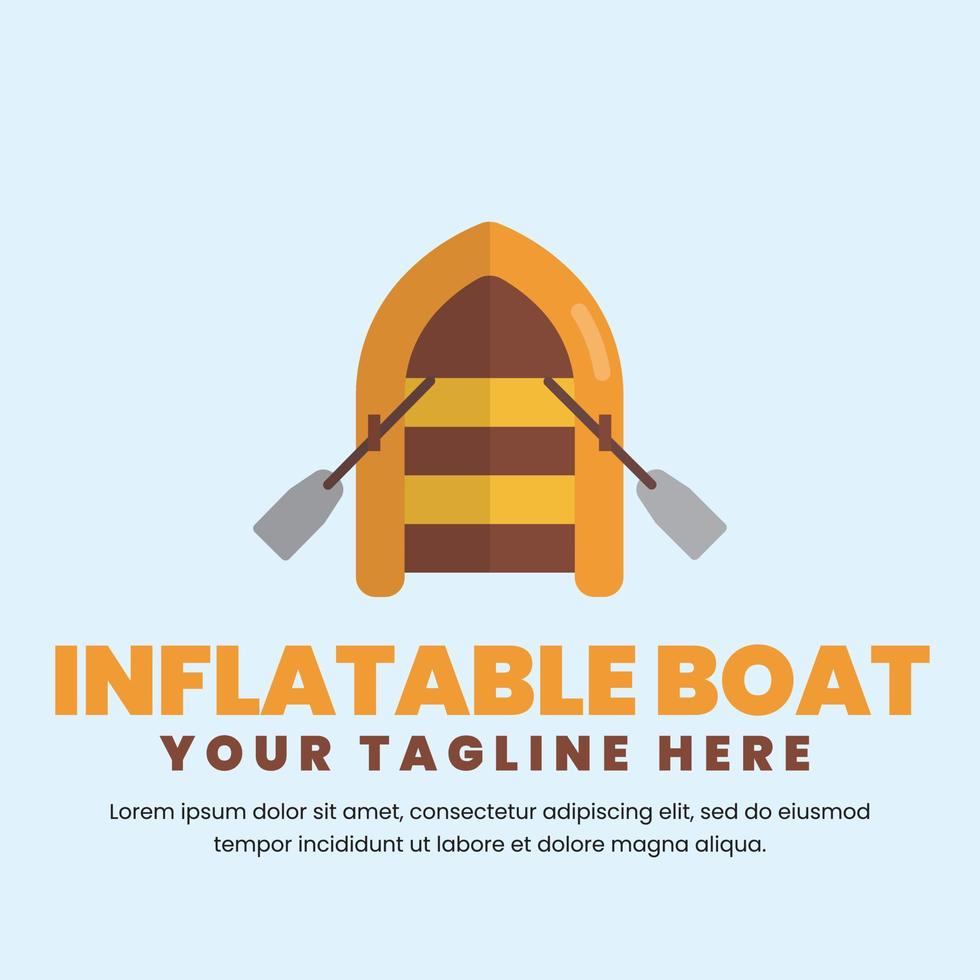 Inflatable boat vector image