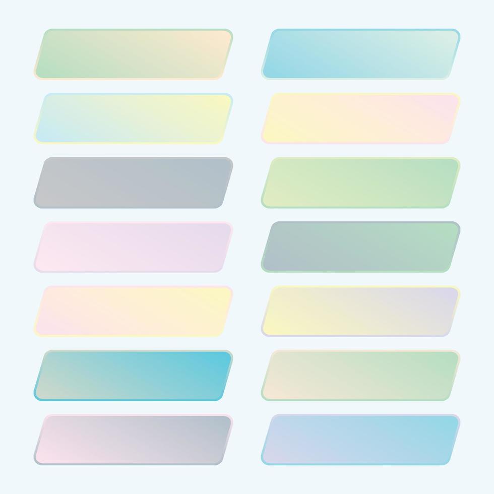 Elegant trapezoid soft color gradient shades for button and background vector