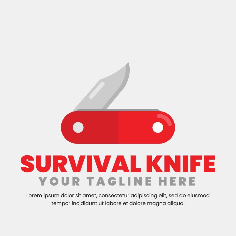 imagen vectorial de cuchillo de supervivencia vector