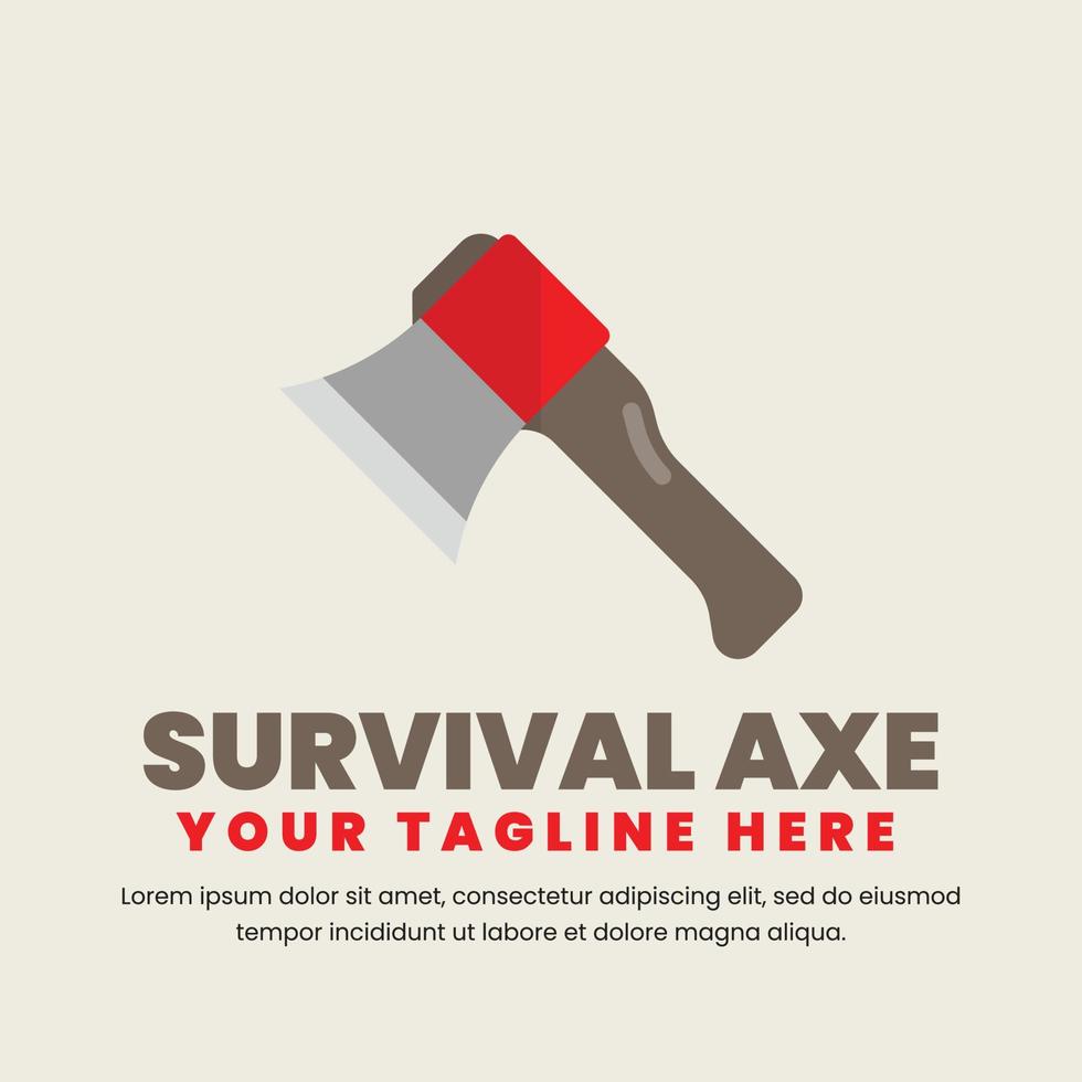 Survival axe vector image