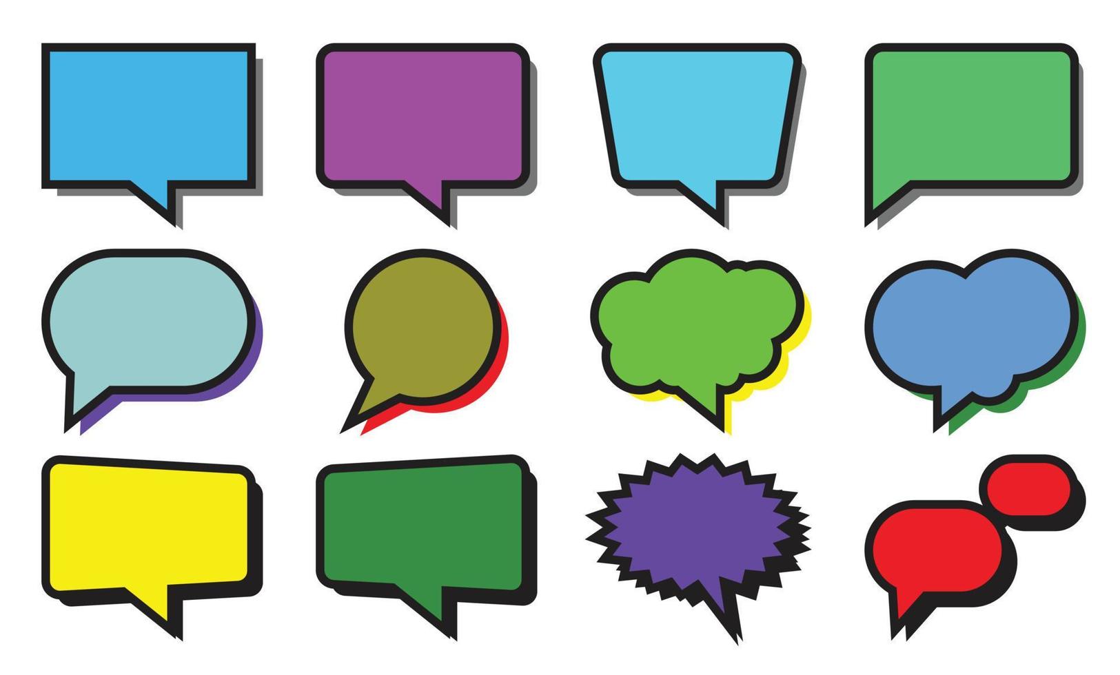 Set of speech bubble pack design vector