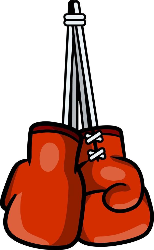 Boxing glove. Red elements of sportswear vector