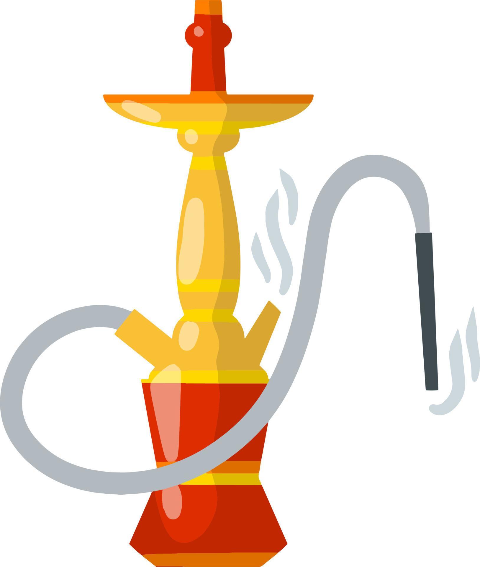 Hookahs Flasks. Smoking device. Bad middle Eastern habit. Rest and