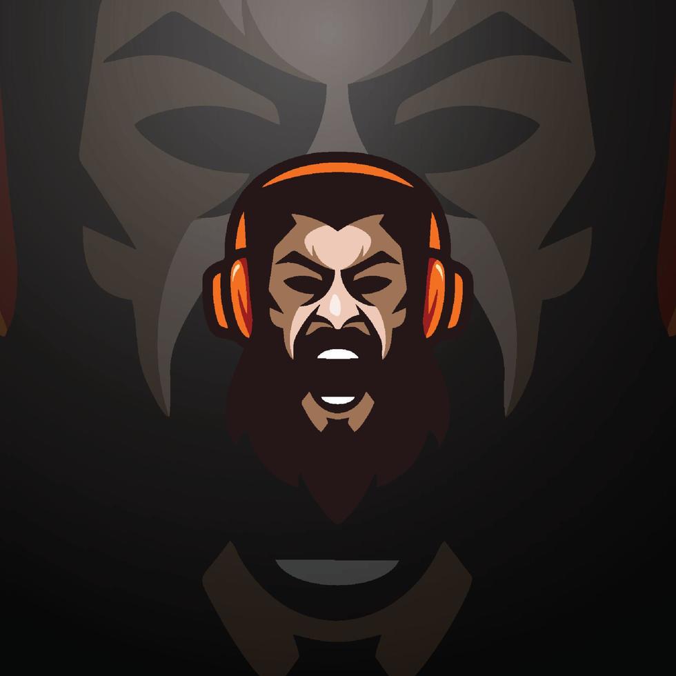 gamer mascot logo vector