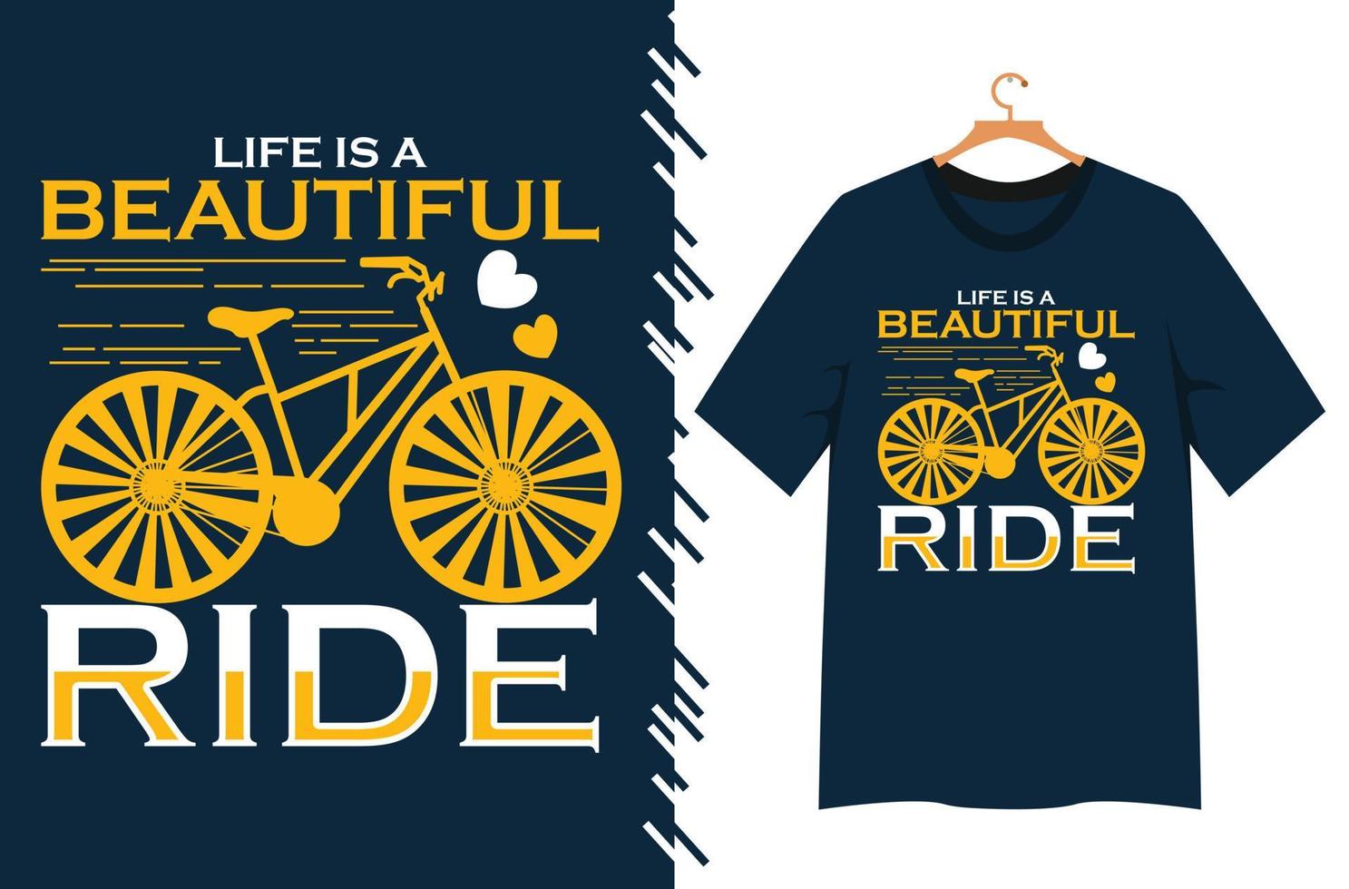 ilustración de bicicleta para diseño de camiseta vector